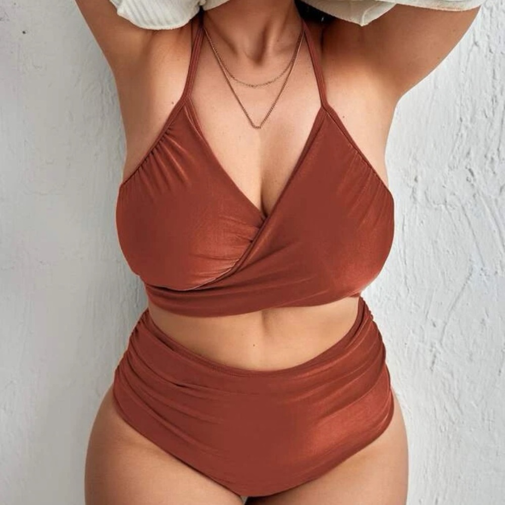 High waisted bikini swimsuit